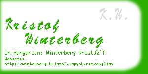 kristof winterberg business card
